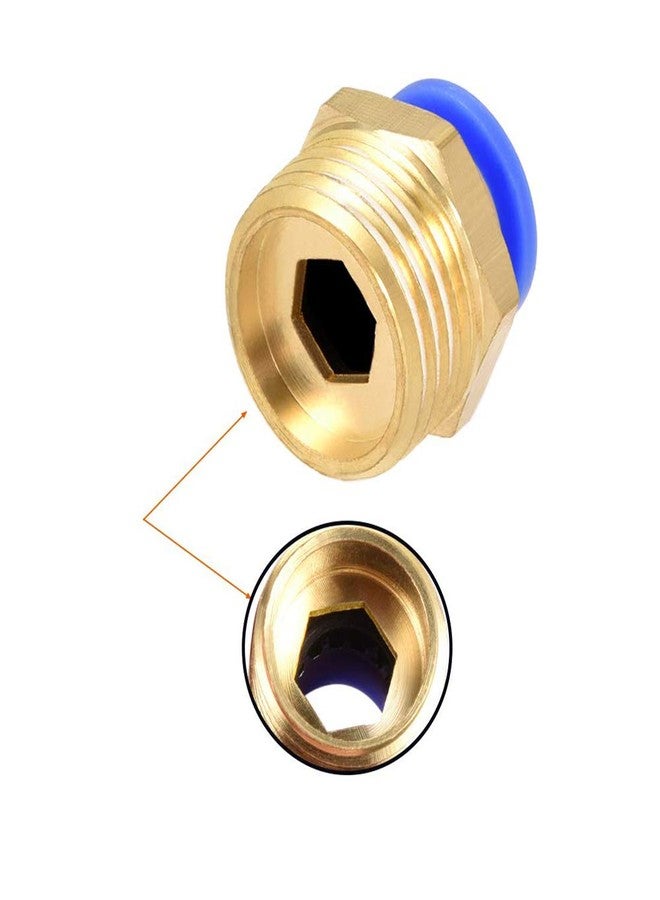 HOSEMART وصلات ضغط هوائية من هوزمارت، 8 مم × 1/2 بوصة، سن ذكر BSP - عبوة من قطعتين - Image 2